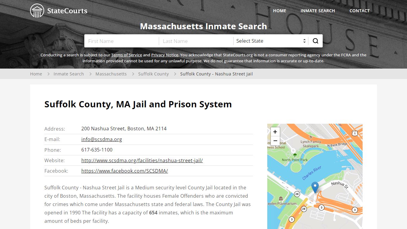 Suffolk County - Nashua Street Jail Inmate Records Search ...